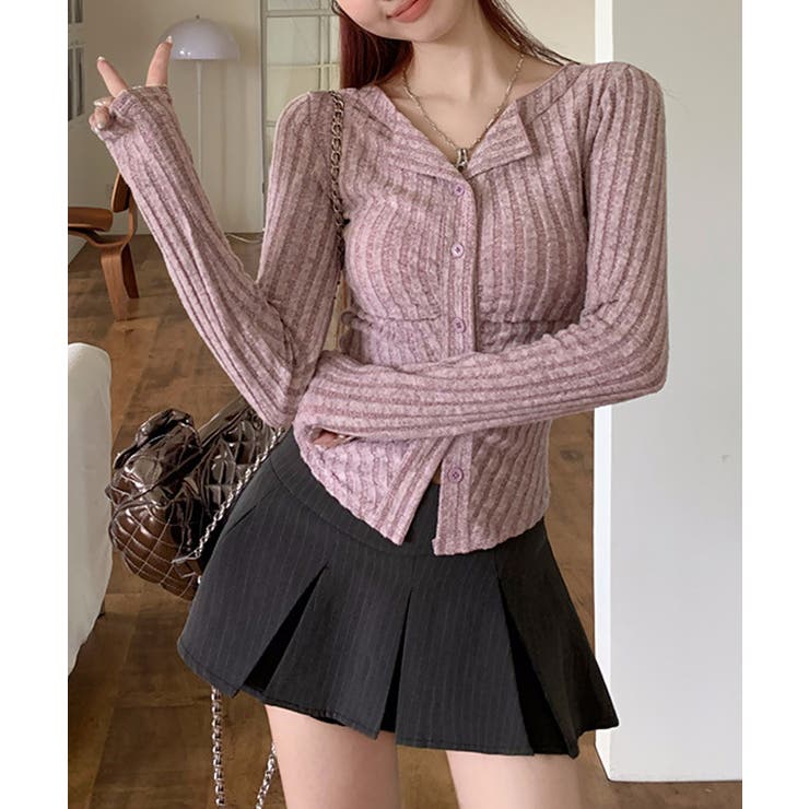 カーディガン vネック レディース韓国風 | SUNSHINE CLOSET | 詳細画像13 