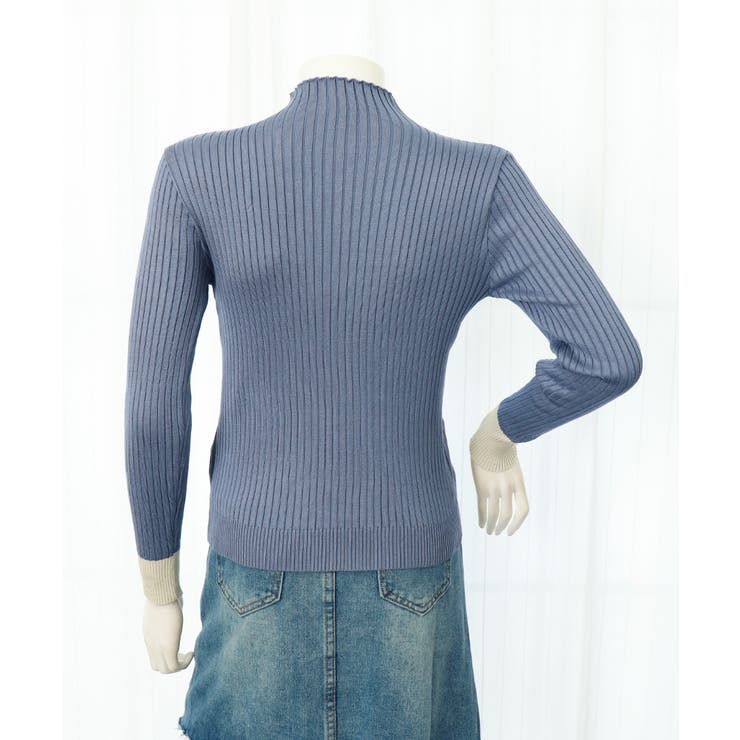 ニットトップス プチハイネック 配色 | SUNSHINE CLOSET | 詳細画像12 