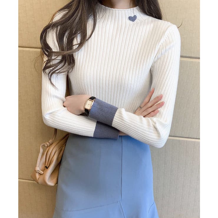 ニットトップス プチハイネック 配色 | SUNSHINE CLOSET | 詳細画像2 