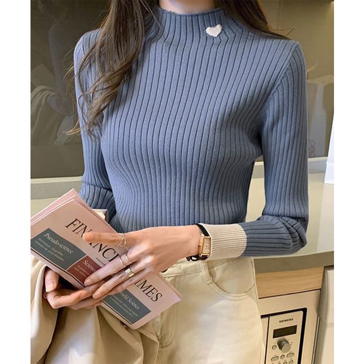 ニットトップス プチハイネック 配色 | SUNSHINE CLOSET | 詳細画像8 