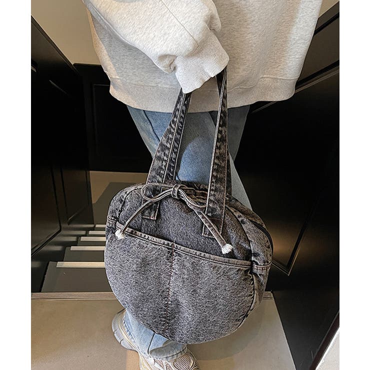 デニムトートバッグ ラウンドバッグ 無地 | SUNSHINE CLOSET | 詳細画像13 