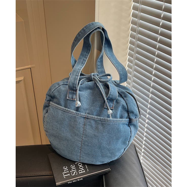 デニムトートバッグ ラウンドバッグ 無地 | SUNSHINE CLOSET | 詳細画像20 