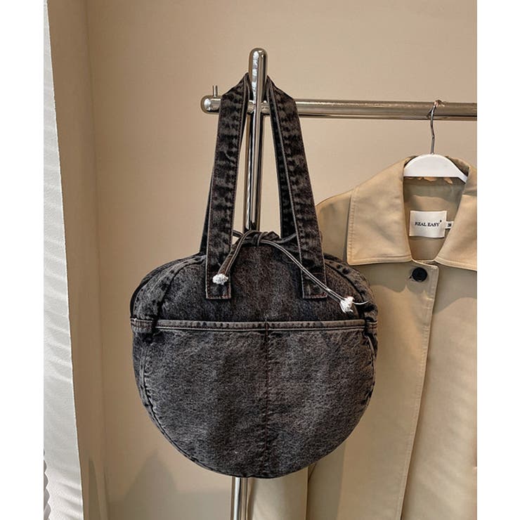 デニムトートバッグ ラウンドバッグ 無地 | SUNSHINE CLOSET | 詳細画像21 