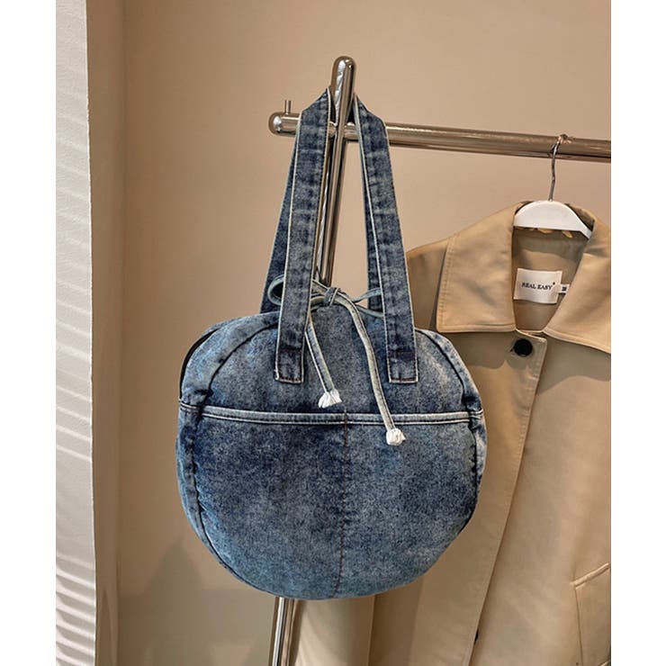 デニムトートバッグ ラウンドバッグ 無地 | SUNSHINE CLOSET | 詳細画像22 