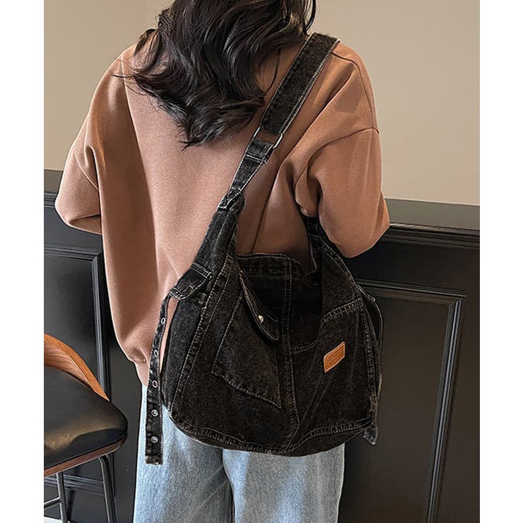 デニム ショルダーバッグ A4 大容量 | SUNSHINE CLOSET | 詳細画像13 