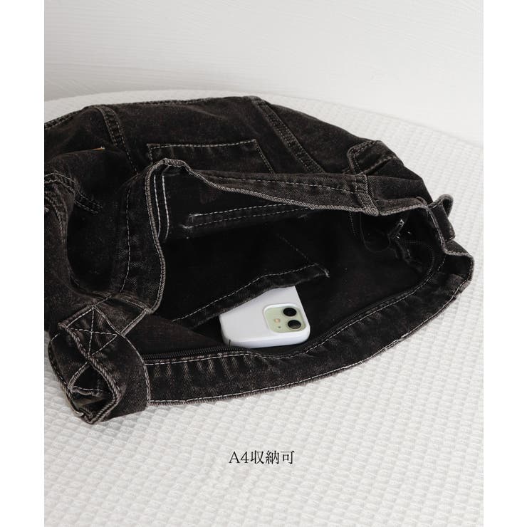 デニム ショルダーバッグ A4 大容量 | SUNSHINE CLOSET | 詳細画像19 