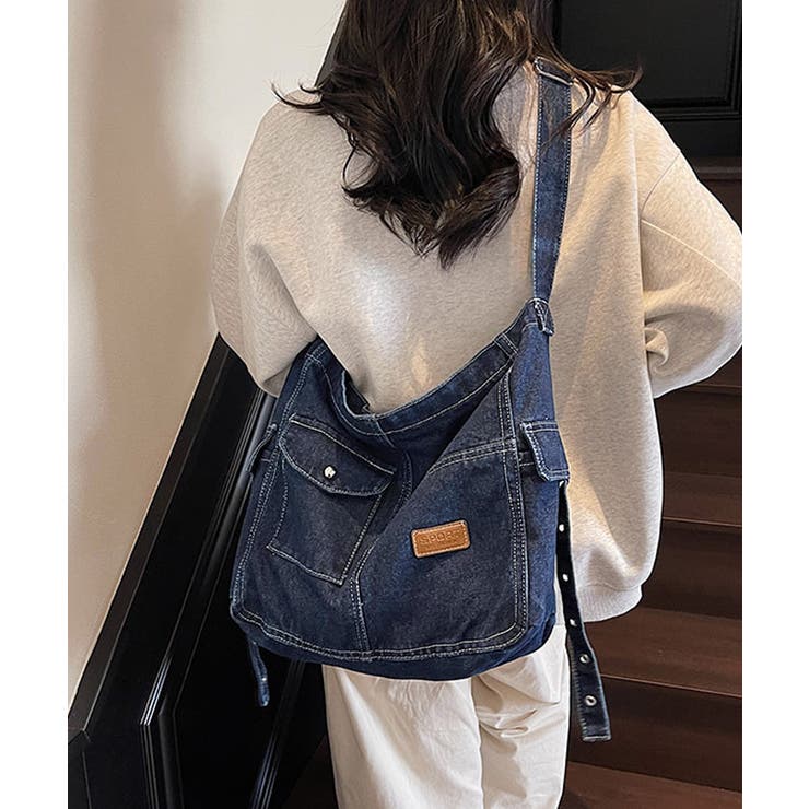 デニム ショルダーバッグ A4 大容量 | SUNSHINE CLOSET | 詳細画像7 