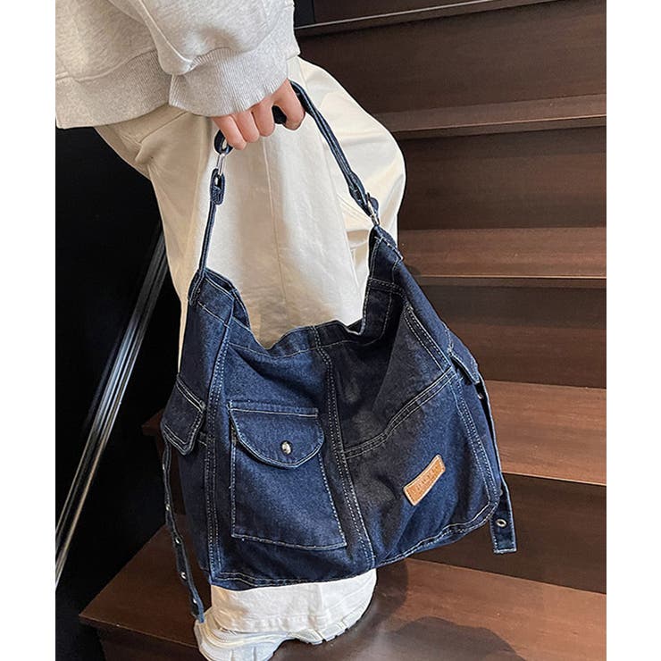 デニム ショルダーバッグ A4 大容量 | SUNSHINE CLOSET | 詳細画像9 