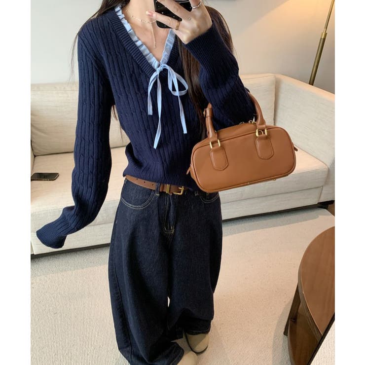 ニットトップスレディース リボン フリル | SUNSHINE CLOSET | 詳細画像11 