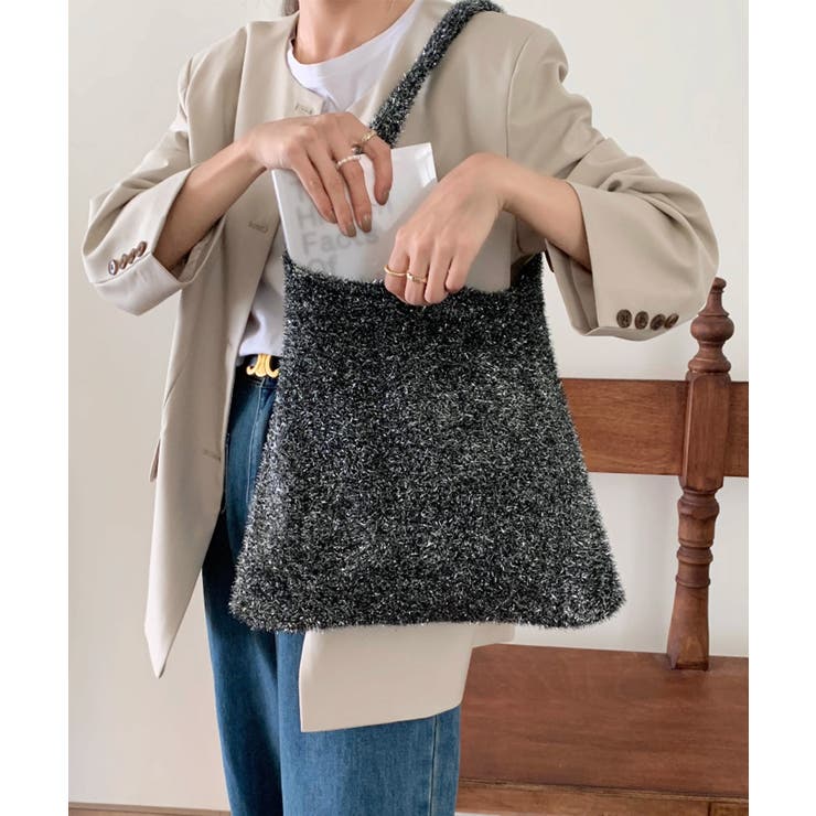 ニットトートバッグ ラメシャギー | SUNSHINE CLOSET | 詳細画像5 