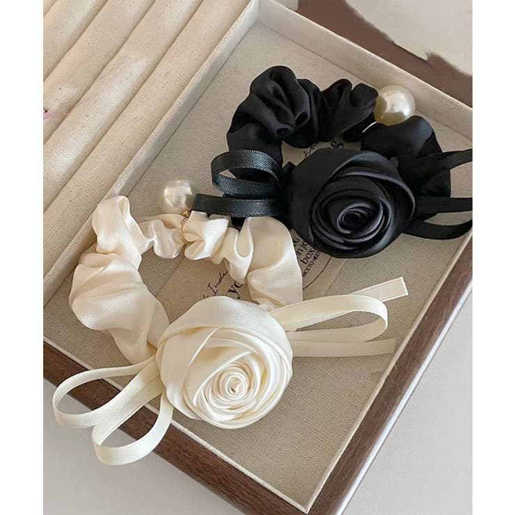 サテンシュシュ ヘアゴム ローズ | SUNSHINE CLOSET | 詳細画像8 