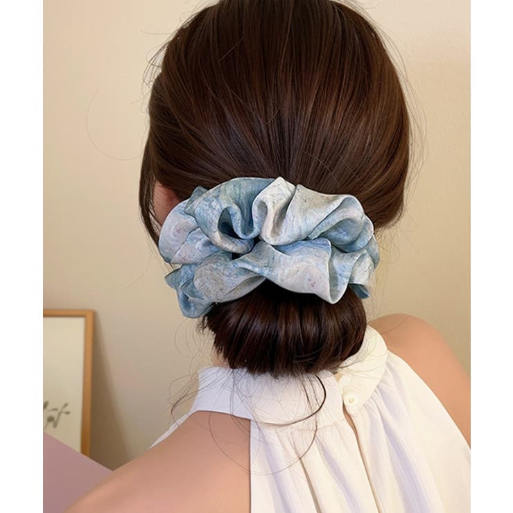 シュシュ マーブル柄 ボリュームヘアゴム | SUNSHINE CLOSET | 詳細画像1 