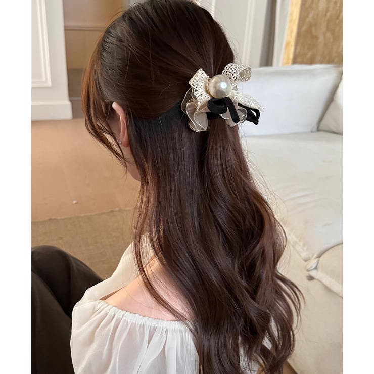 ヘアゴム シュシュ レース蝶結び 韓国風 | SUNSHINE CLOSET | 詳細画像3 