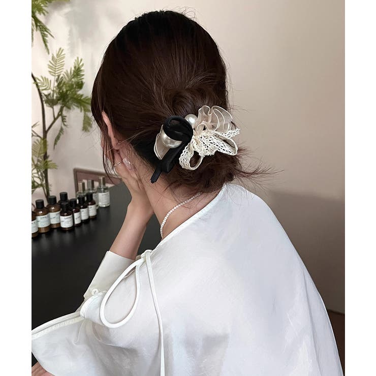 ヘアゴム シュシュ レース蝶結び 韓国風 | SUNSHINE CLOSET | 詳細画像4 