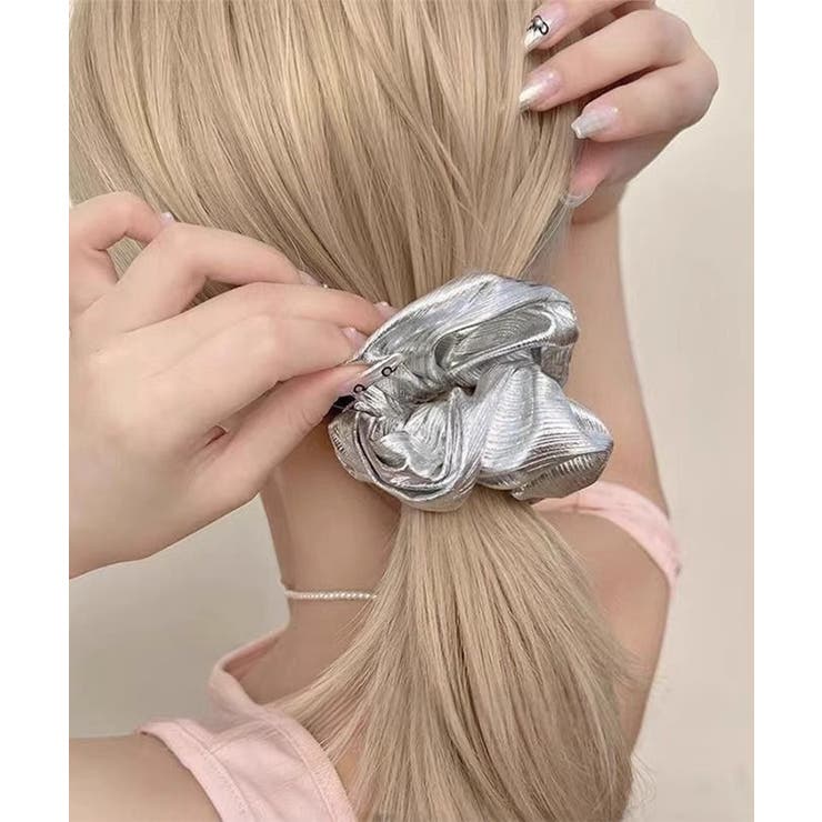 シュシュ ヘアゴム 光沢感 韓国風髪飾り | SUNSHINE CLOSET | 詳細画像1 