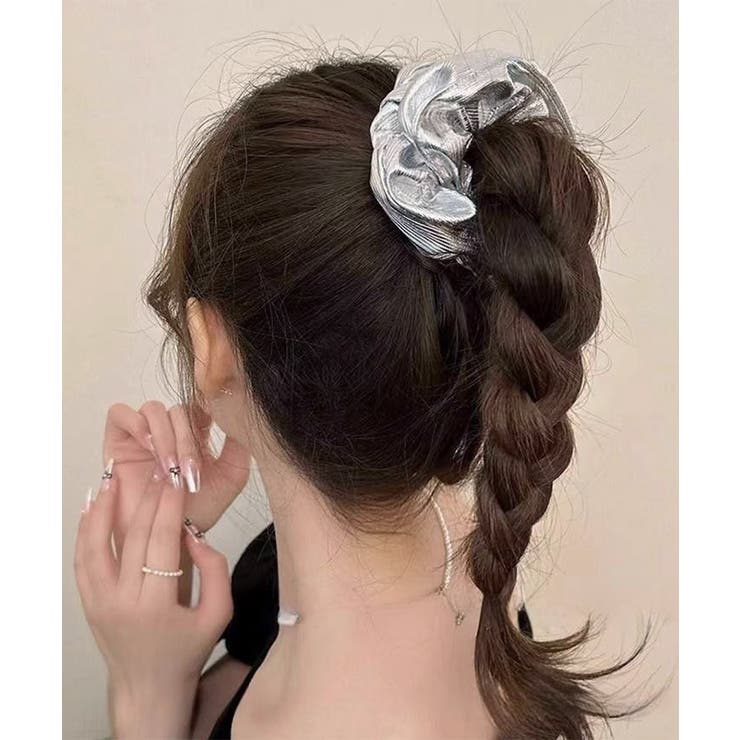 シュシュ ヘアゴム 光沢感 韓国風髪飾り | SUNSHINE CLOSET | 詳細画像4 