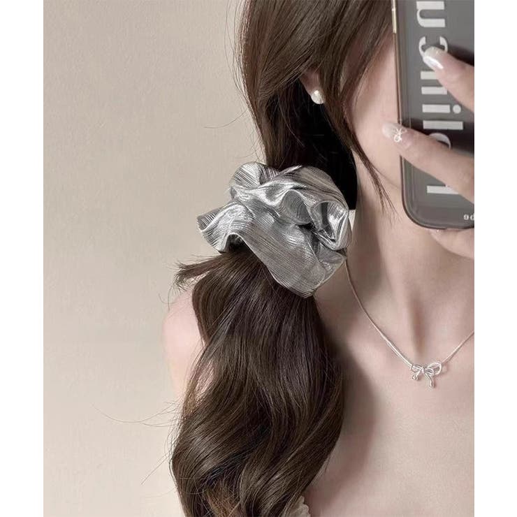 シュシュ ヘアゴム 光沢感 韓国風髪飾り | SUNSHINE CLOSET | 詳細画像6 
