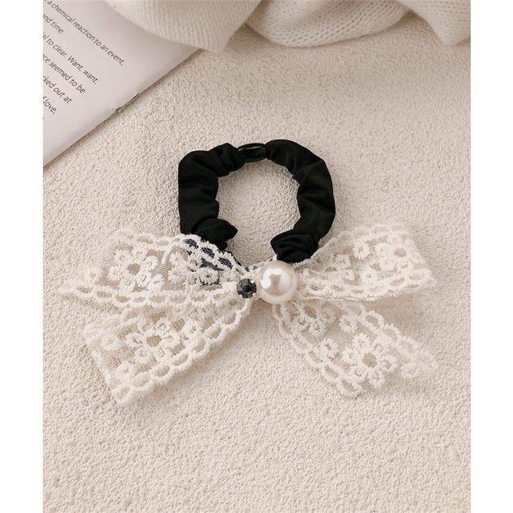 シュシュ レースリボン パール ヘアゴム | SUNSHINE CLOSET | 詳細画像4 