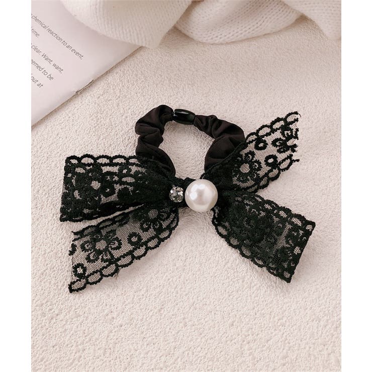 シュシュ レースリボン パール ヘアゴム | SUNSHINE CLOSET | 詳細画像7 