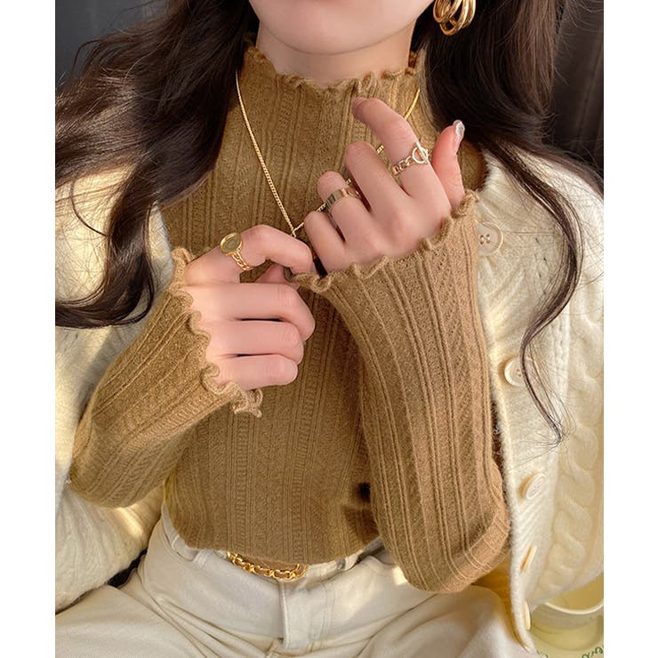 ニットソー 長袖 プチハイネック 韓国風 | SUNSHINE CLOSET | 詳細画像10 