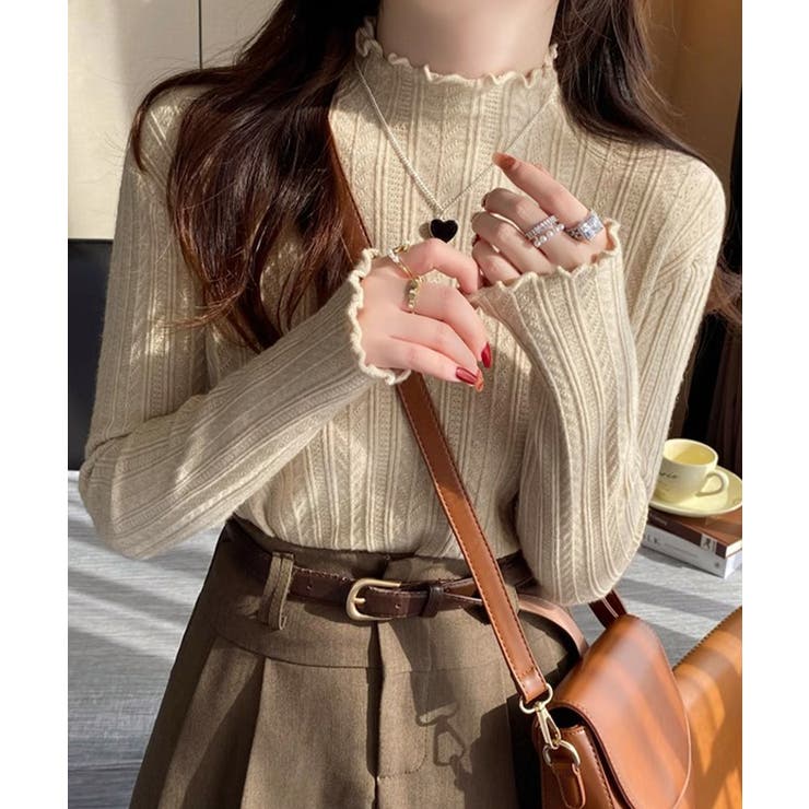 ニットソー 長袖 プチハイネック 韓国風 | SUNSHINE CLOSET | 詳細画像11 