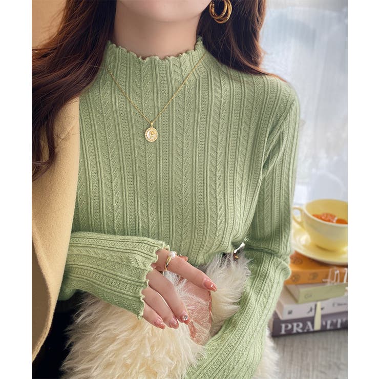 ニットソー 長袖 プチハイネック 韓国風 | SUNSHINE CLOSET | 詳細画像22 