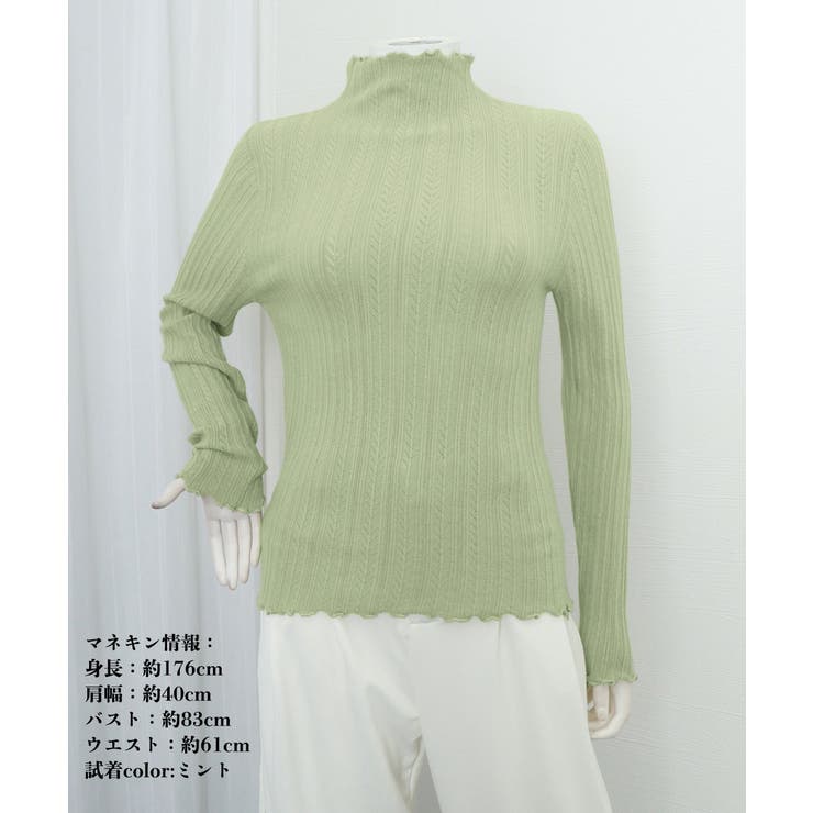 ニットソー 長袖 プチハイネック 韓国風 | SUNSHINE CLOSET | 詳細画像23 