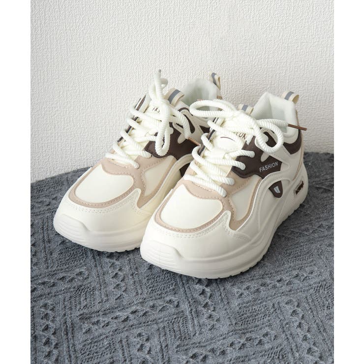 レディース 厚底スニーカー ダッドスニーカー[品番：AGCW0008905