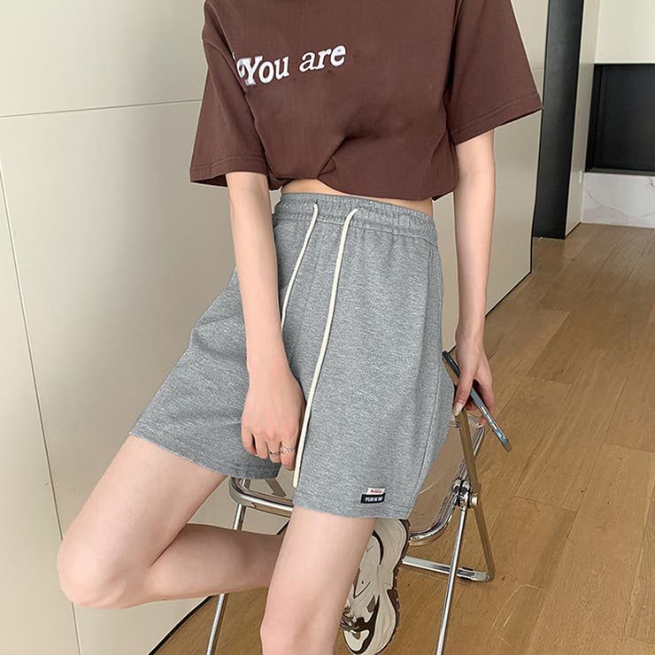 ショートパンツ スウェット短パン 韓国夏[品番：AGCW0004320