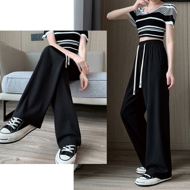 セミワイドパンツ ハイウエスト 着やせ | SUNSHINE CLOSET | 詳細画像5 