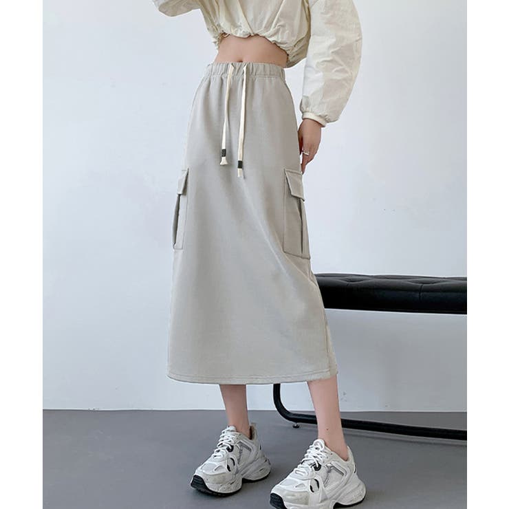 ワークスカート ハイウエスト 秋冬 韓国 | SUNSHINE CLOSET | 詳細画像1 