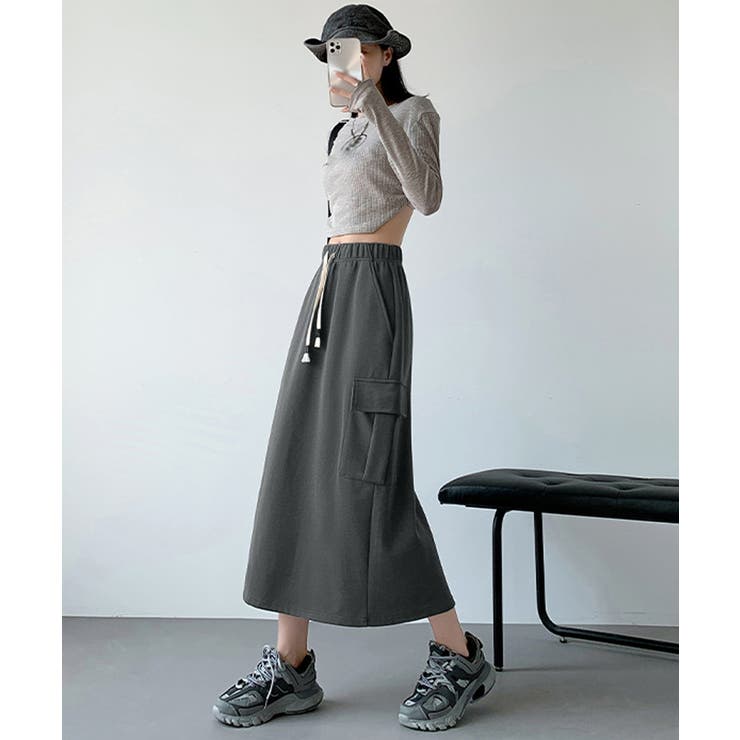 ワークスカート ハイウエスト 秋冬 韓国 | SUNSHINE CLOSET | 詳細画像11 
