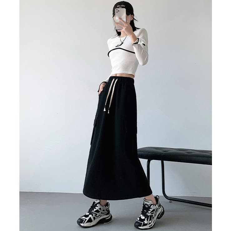 ワークスカート ハイウエスト 秋冬 韓国 | SUNSHINE CLOSET | 詳細画像2 