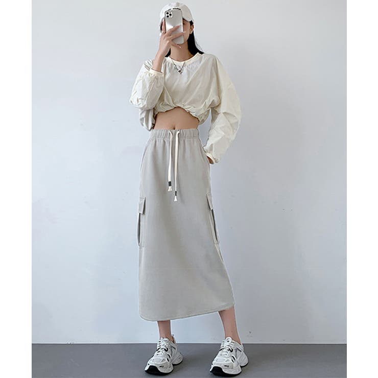 ワークスカート ハイウエスト 秋冬 韓国 | SUNSHINE CLOSET | 詳細画像5 