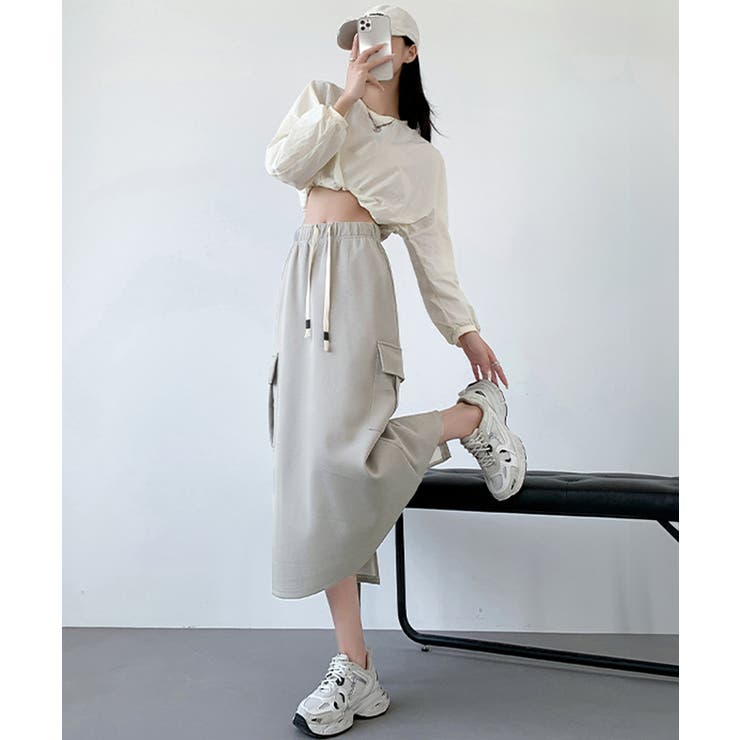 ワークスカート ハイウエスト 秋冬 韓国 | SUNSHINE CLOSET | 詳細画像7 