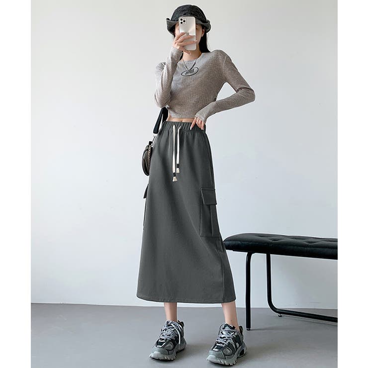 ワークスカート ハイウエスト 秋冬 韓国 | SUNSHINE CLOSET | 詳細画像9 