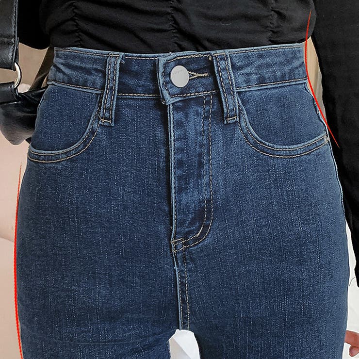 裾フレア デニムパンツ レディース[品番：AGCW0002891