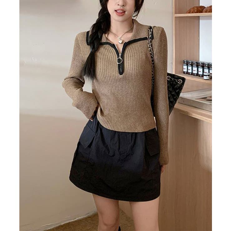 ニットトップス ファスナー付き 無地 | SUNSHINE CLOSET | 詳細画像11 