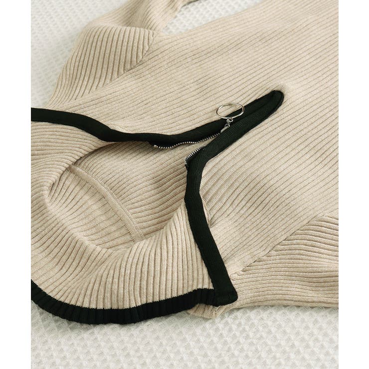 ニットトップス ファスナー付き 無地 | SUNSHINE CLOSET | 詳細画像24 