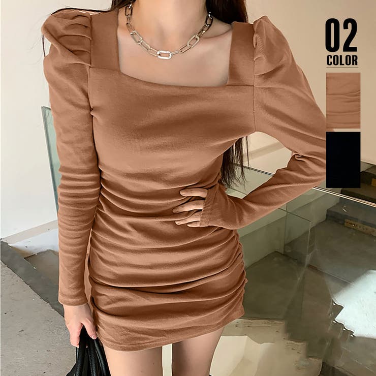 ワンピース レディース パフスリーブ長袖 | SUNSHINE CLOSET | 詳細画像1 