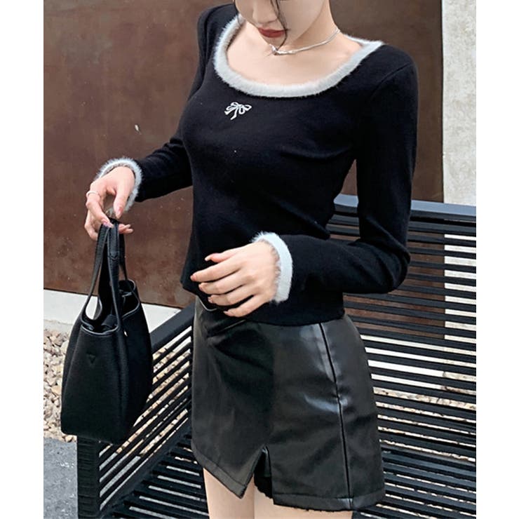 Tシャツ クールネック 刺しゅう 秋冬 | SUNSHINE CLOSET | 詳細画像8 