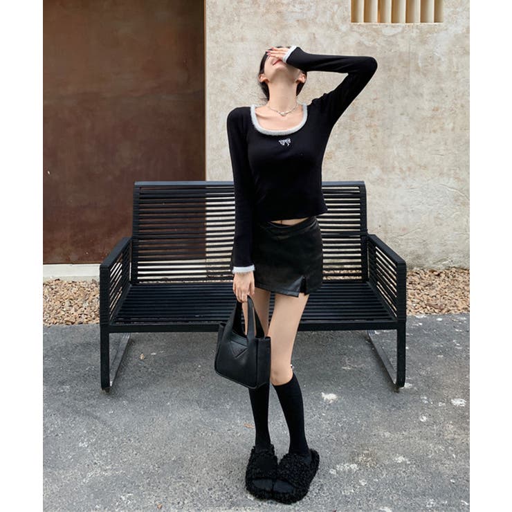 Tシャツ クールネック 刺しゅう 秋冬 | SUNSHINE CLOSET | 詳細画像9 