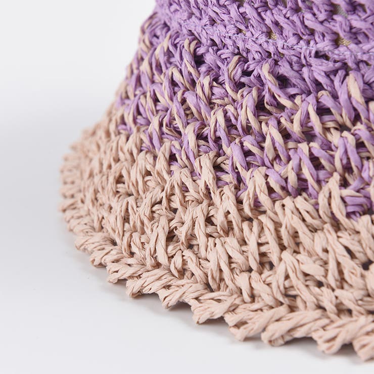 麦わら帽子 配色ストローハット 小顔韓国 | SUNSHINE CLOSET | 詳細画像4 