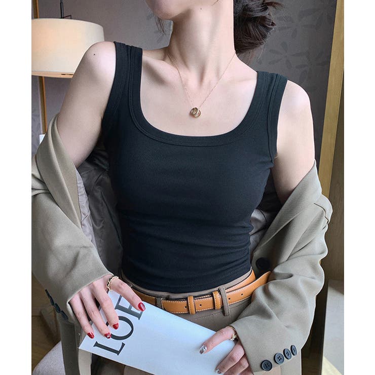 タンクトップ レディース 無地 Uネック | SUNSHINE CLOSET | 詳細画像2 