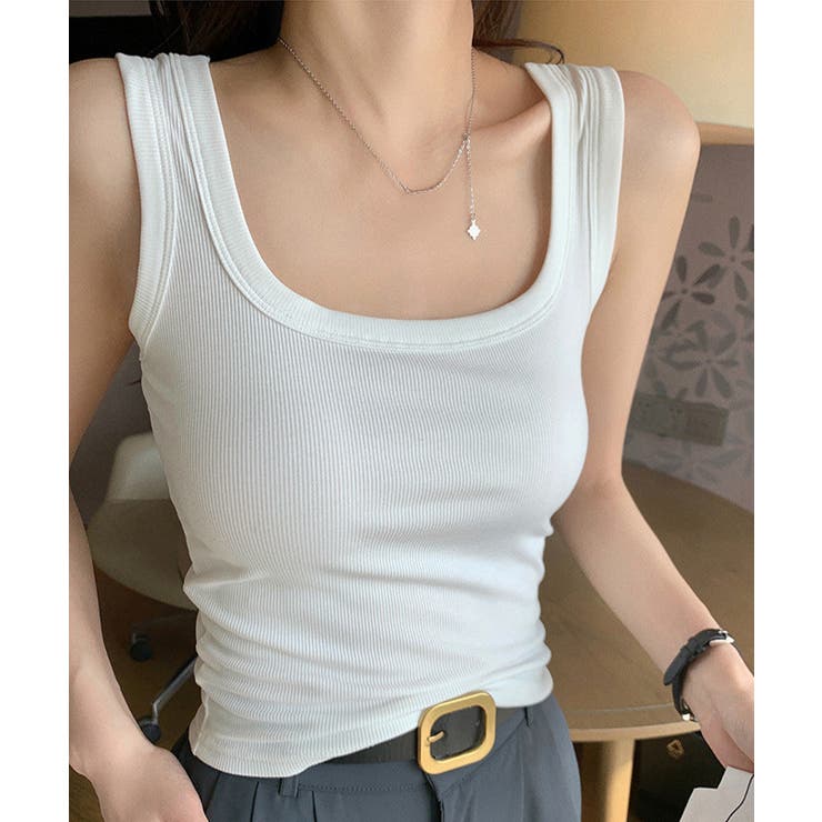 タンクトップ レディース 無地 Uネック | SUNSHINE CLOSET | 詳細画像4 