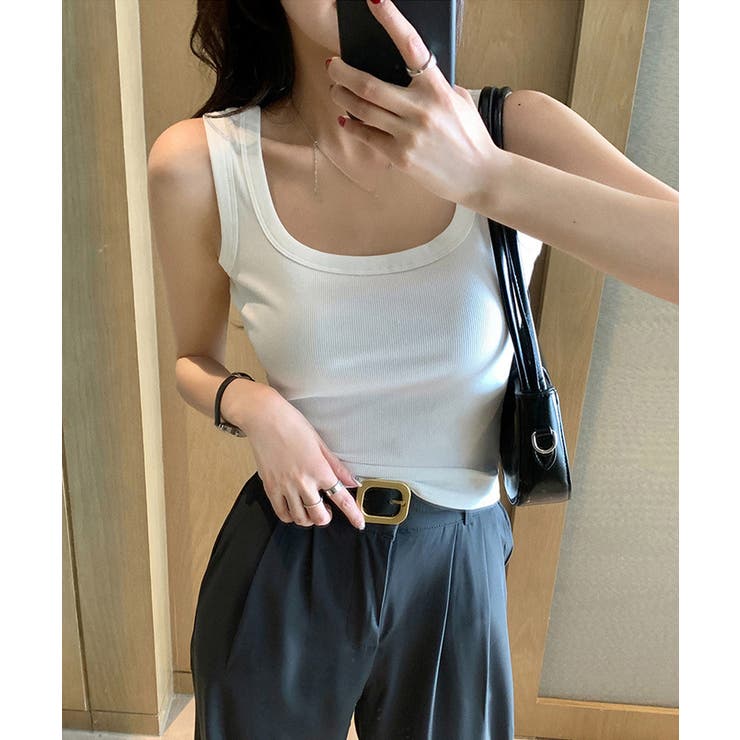 タンクトップ レディース 無地 Uネック | SUNSHINE CLOSET | 詳細画像5 