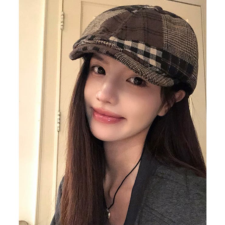 ベレー帽 レディース チェック柄 春秋冬 | SUNSHINE CLOSET | 詳細画像2 