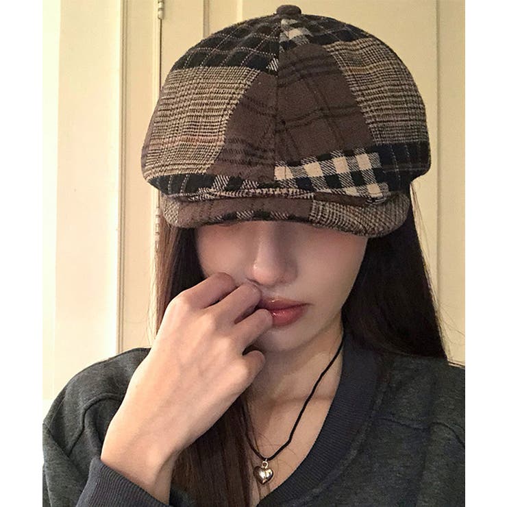 ベレー帽 レディース チェック柄 春秋冬 | SUNSHINE CLOSET | 詳細画像3 