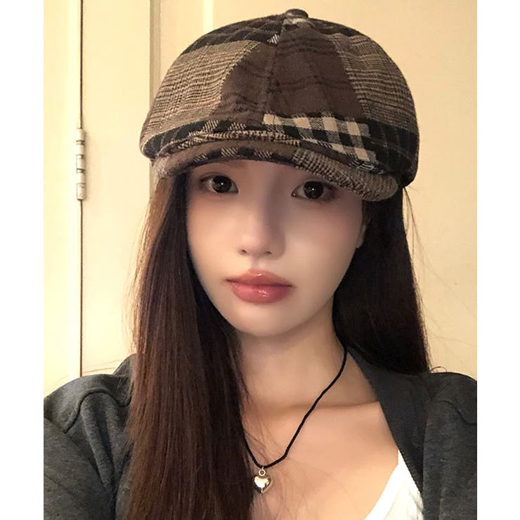 ベレー帽 レディース チェック柄 春秋冬 | SUNSHINE CLOSET | 詳細画像4 