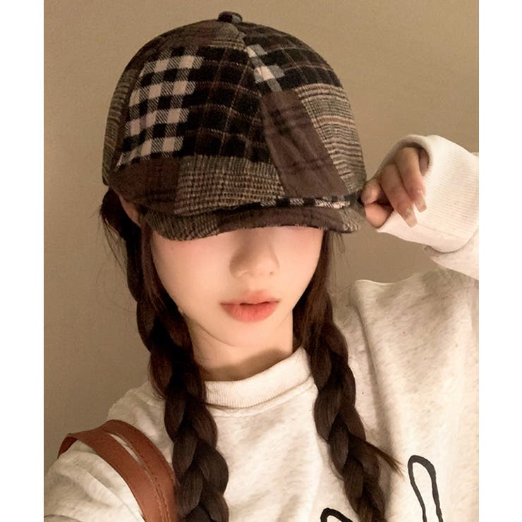 ベレー帽 レディース チェック柄 春秋冬 | SUNSHINE CLOSET | 詳細画像8 